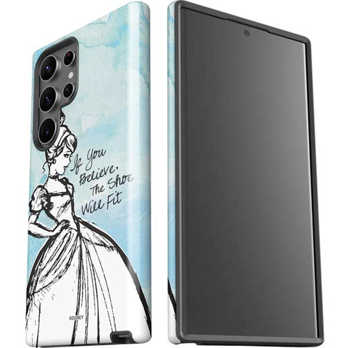 Disney Cinderella Sketch Art Shoe Will Fit Galaxy S23 Ultra Pro Case