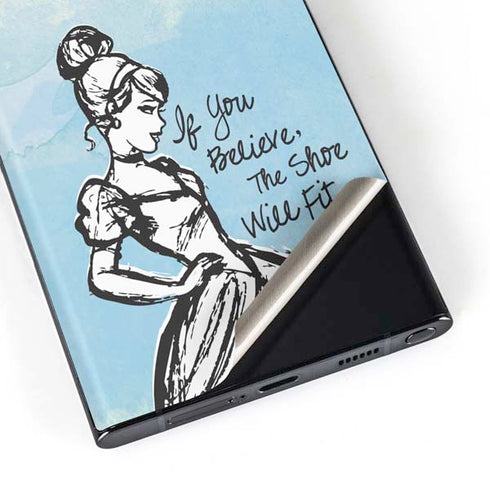 Disney Cinderella Sketch Art Shoe Will Fit Galaxy Skins
