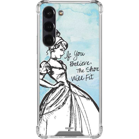 Disney Cinderella Sketch Art Shoe Will Fit Galaxy S24 FE Clear Case