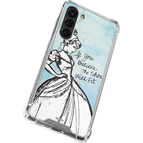 Disney Cinderella Sketch Art Shoe Will Fit Galaxy S24 FE Clear Case