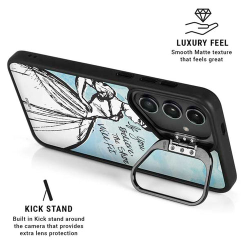 Disney Cinderella Sketch Art Shoe Will Fit Galaxy S25 Kickstand Case