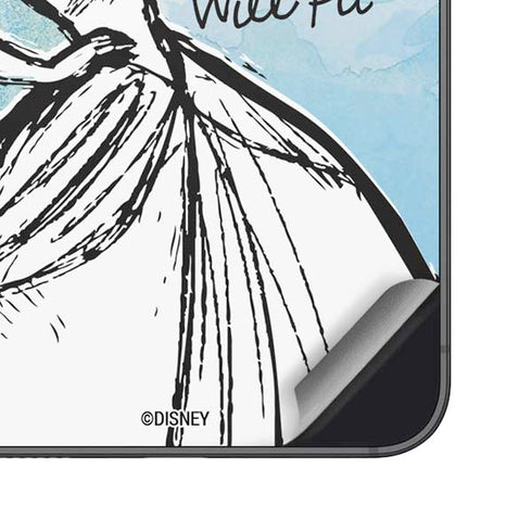 Disney Cinderella Sketch Art Shoe Will Fit Galaxy S25 Skin