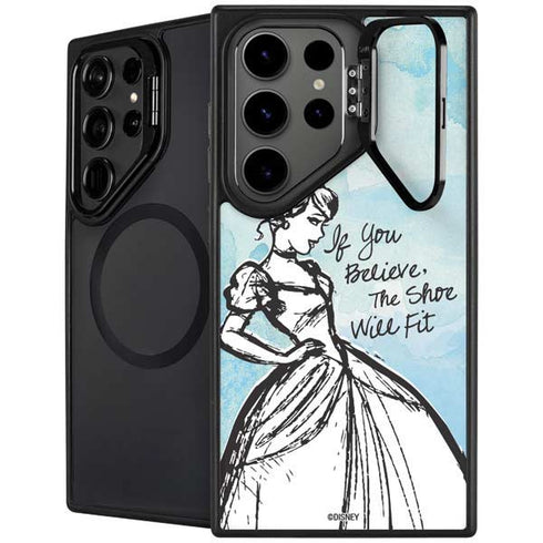 Disney Cinderella Sketch Art Shoe Will Fit Galaxy S25 Ultra Kickstand Case