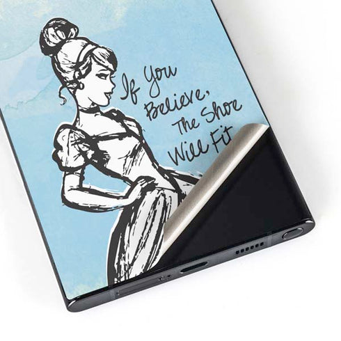 Disney Cinderella Sketch Art Shoe Will Fit Galaxy S25 Ultra Skin