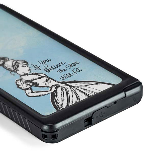 Disney Cinderella Sketch Art Shoe Will Fit Galaxy S24 Ultra Waterproof Case