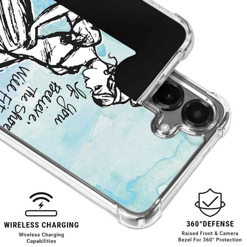 Disney Cinderella Sketch Art Shoe Will Fit Galaxy S26 Clear Case