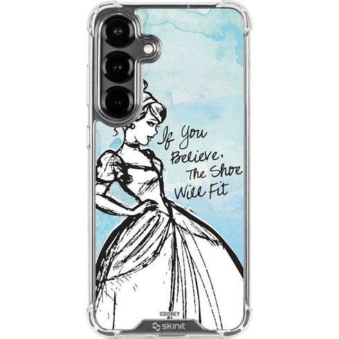 Disney Cinderella Sketch Art Shoe Will Fit Galaxy S26 Plus Clear Case