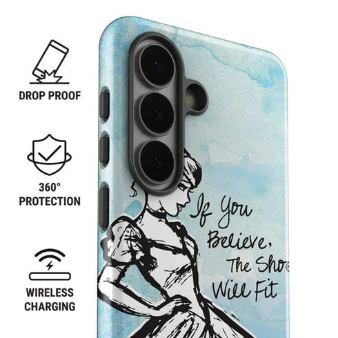 Disney Cinderella Sketch Art Shoe Will Fit Galaxy S26 Plus Impact Case