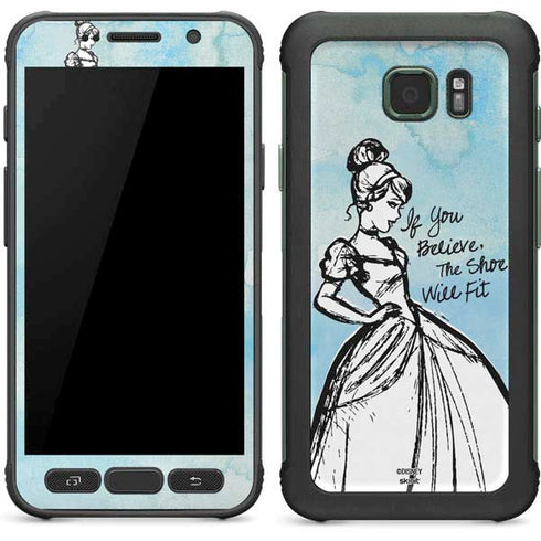 Disney Cinderella Sketch Art Shoe Will Fit Galaxy S7 Active Skin
