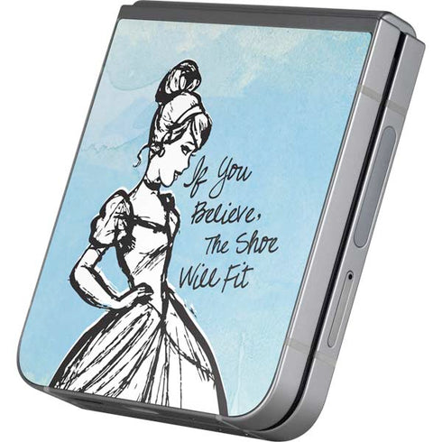 Disney Cinderella Sketch Art Shoe Will Fit Galaxy Z Flip6 Skin