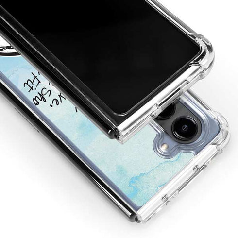Disney Cinderella Sketch Art Shoe Will Fit Galaxy Z Fold5 5G Clear Case