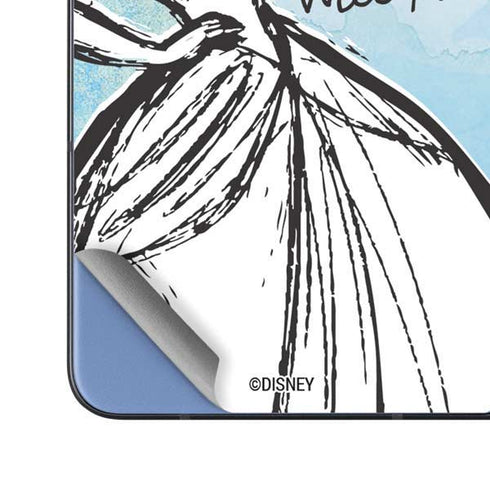 Disney Cinderella Sketch Art Shoe Will Fit Galaxy Z Fold5 5G Skin