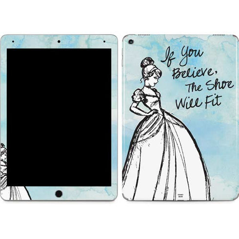 Disney Cinderella Sketch Art Shoe Will Fit iPad Skins