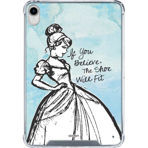 Disney Cinderella Sketch Art Shoe Will Fit iPad 11th Gen (2025) Clear Case