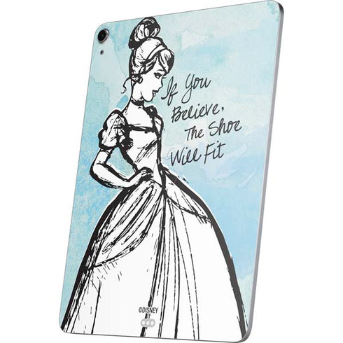 Disney Cinderella Sketch Art Shoe Will Fit Apple iPad Air Skin