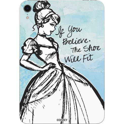 Disney Cinderella Sketch Art Shoe Will Fit Apple iPad Mini Skin