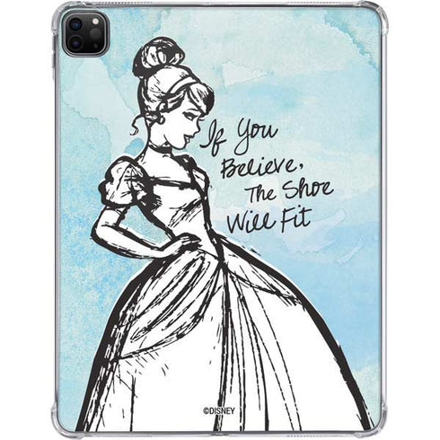 Disney Cinderella Sketch Art Shoe Will Fit iPad Pro 11in (2024) Clear Case
