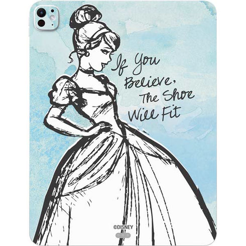 Disney Cinderella Sketch Art Shoe Will Fit iPad Pro 13in M4 (2024) Skin