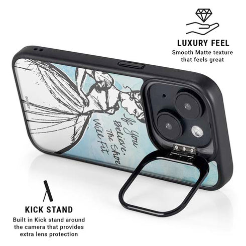 Disney Cinderella Sketch Art Shoe Will Fit iPhone 13 Kickstand Case