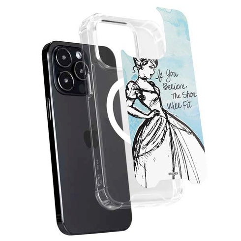 Disney Cinderella Sketch Art Shoe Will Fit iPhone 16 Pro MagSafe Case