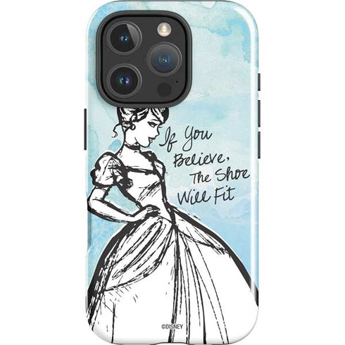 Disney Cinderella Sketch Art Shoe Will Fit iPhone 16 Pro Max Impact Case