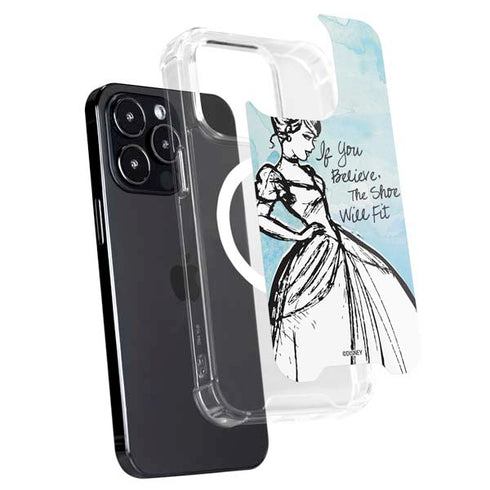 Disney Cinderella Sketch Art Shoe Will Fit iPhone 16 Pro Max MagSafe Case