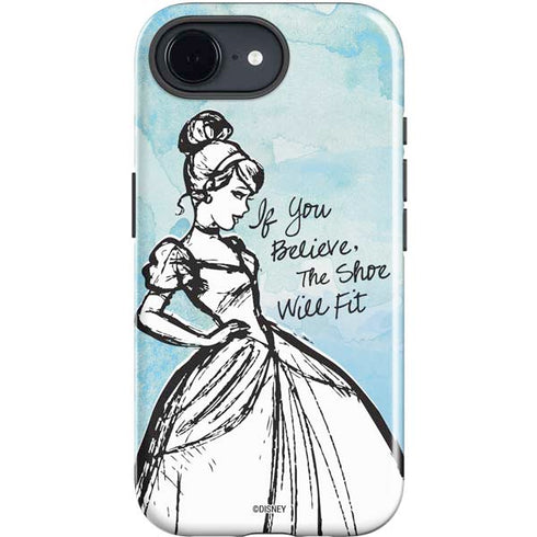 Disney Cinderella Sketch Art Shoe Will Fit iPhone 16e Impact Case