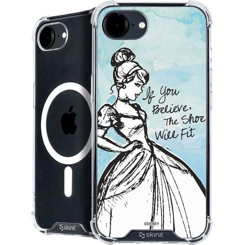 Disney Cinderella Sketch Art Shoe Will Fit iPhone 16e MagSafe Case