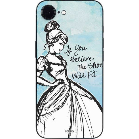 Disney Cinderella Sketch Art Shoe Will Fit iPhone 16e Skin