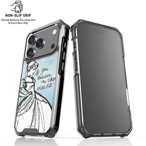Disney Cinderella Sketch Art Shoe Will Fit iPhone 18 Pro Clear Case