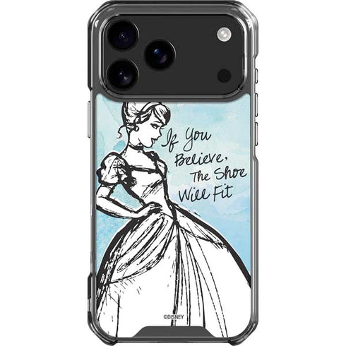 Disney Cinderella Sketch Art Shoe Will Fit iPhone 18 Pro Max Clear Case
