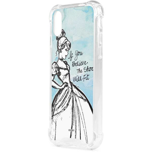 Disney Cinderella Sketch Art Shoe Will Fit iPhone XS Clear Case