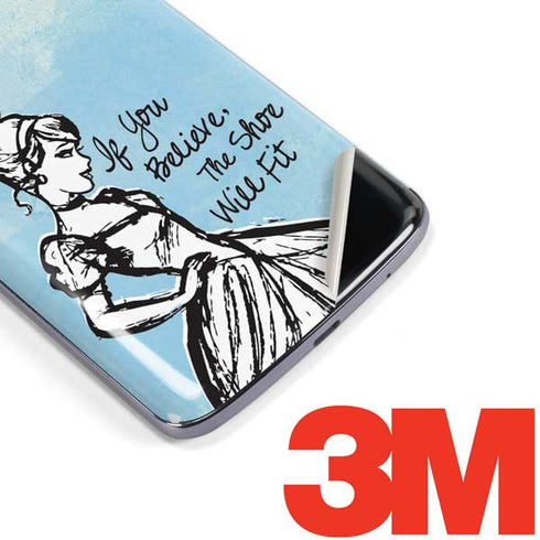 Disney Cinderella Sketch Art Shoe Will Fit Moto E5 Plus Skin
