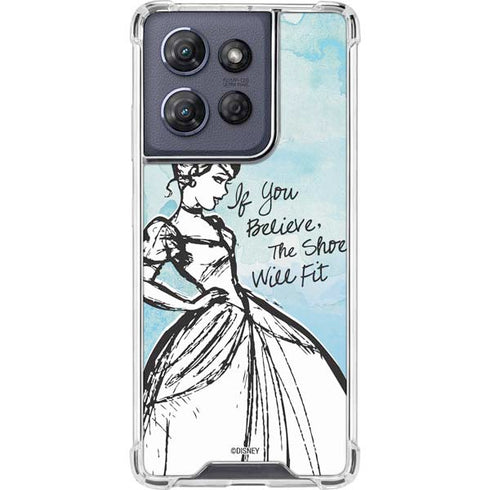 Disney Cinderella Sketch Art Shoe Will Fit Moto G Play 5G (2025) Clear Case
