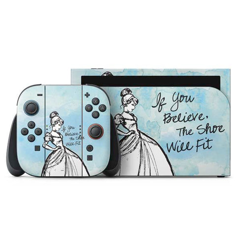 Disney Cinderella Sketch Art Shoe Will Fit Nintendo Skins