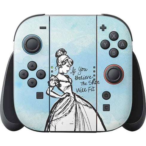 Disney Cinderella Sketch Art Shoe Will Fit Nintendo Skins