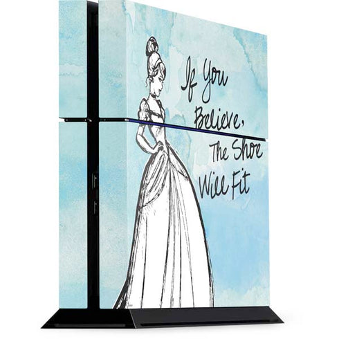 Disney Cinderella Sketch Art Shoe Will Fit PlayStation PS4 Skins