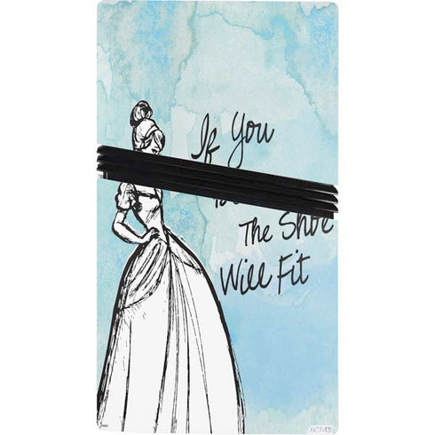 Disney Cinderella Sketch Art Shoe Will Fit PS5 Pro Bundle Skin