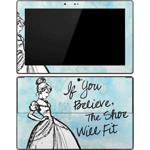Disney Cinderella Sketch Art Shoe Will Fit Surface Pro Tablet Skin