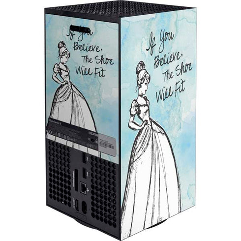 Disney Cinderella Sketch Art Shoe Will Fit Xbox Series X Bundle Skin