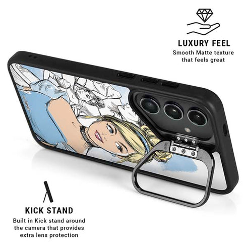 Disney Princess Cinderella Sketch Galaxy S25 Kickstand Case