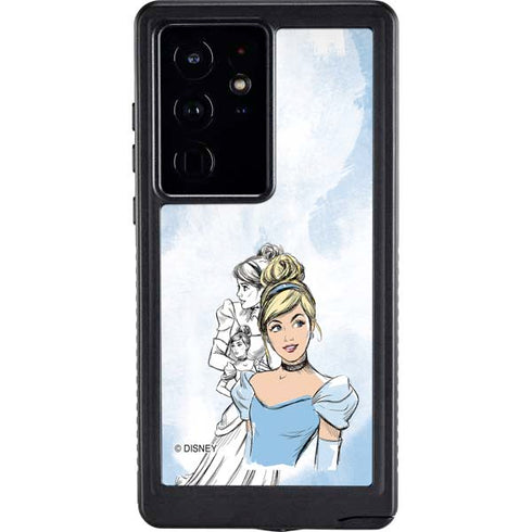 Disney Princess Cinderella Sketch Galaxy S24 Ultra Waterproof Case