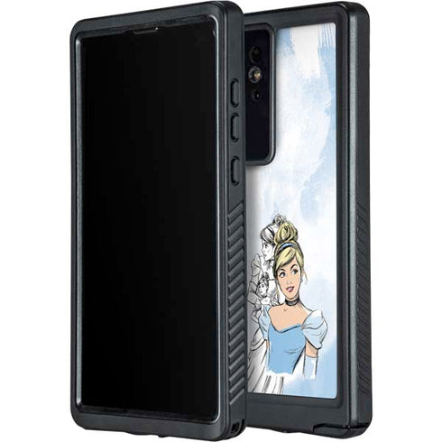 Disney Princess Cinderella Sketch Galaxy S24 Ultra Waterproof Case
