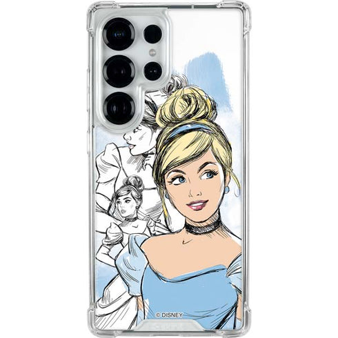 Disney Princess Cinderella Sketch Galaxy S25 Ultra Clear Case