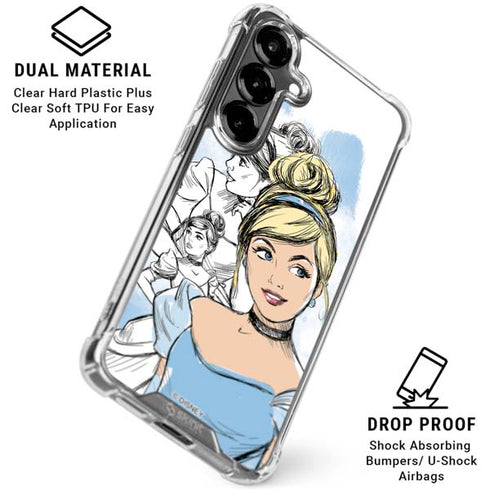 Disney Princess Cinderella Sketch Galaxy S26 Plus Clear Case