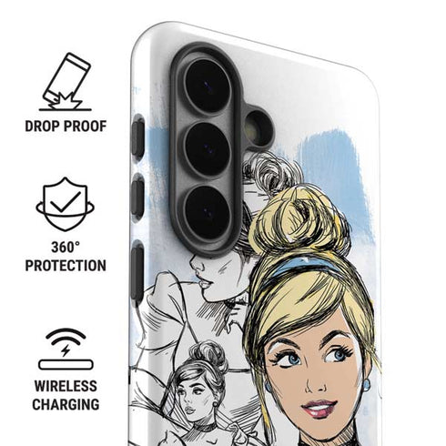 Disney Princess Cinderella Sketch Galaxy S26 Plus Impact Case