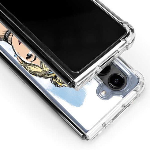 Disney Princess Cinderella Sketch Galaxy Z Fold5 5G Clear Case