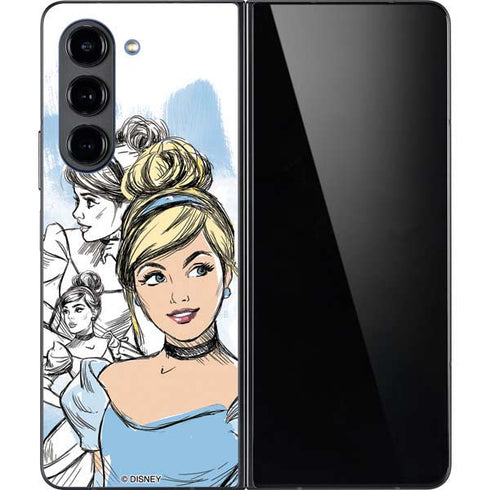 Disney Princess Cinderella Sketch Galaxy Z Fold5 5G Skin