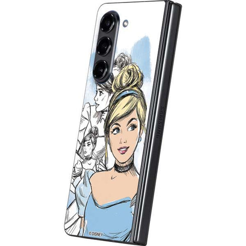 Disney Princess Cinderella Sketch Galaxy Z Fold5 5G Skin