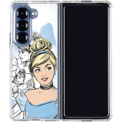 Disney Princess Cinderella Sketch Galaxy Z Fold6 Clear Case